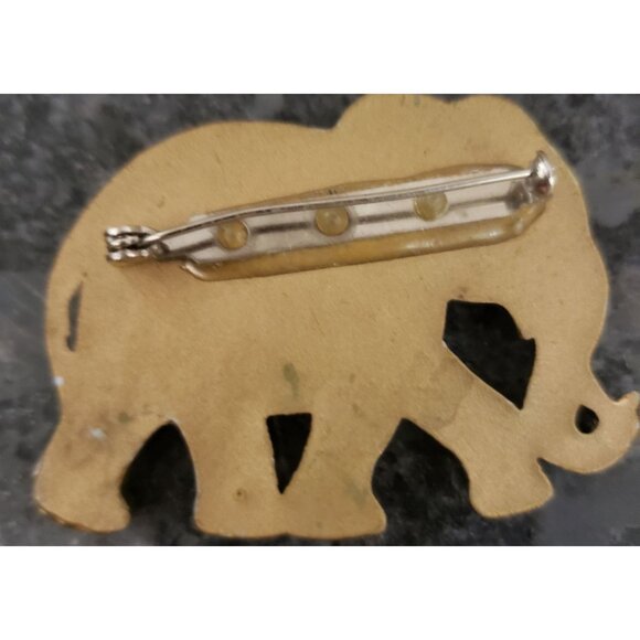 Lot of Six Assorted Vintage Elephant Brooch Pins Gem Accents & Gold/Silver Tones - Picture 16 of 16